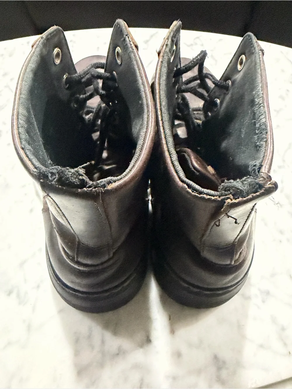 Dr. Martens Dark Brown Leather Lace-Up Boots